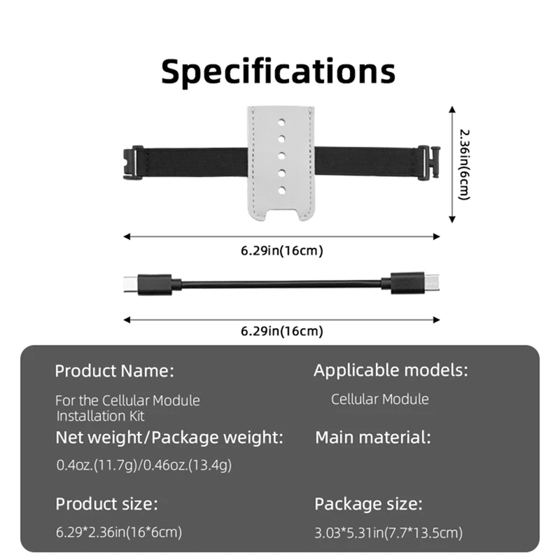 4G Module Installation Kit Replacement Parts Fit For DJI Mini 3 Pro Cellular Module UAV Accessories Black