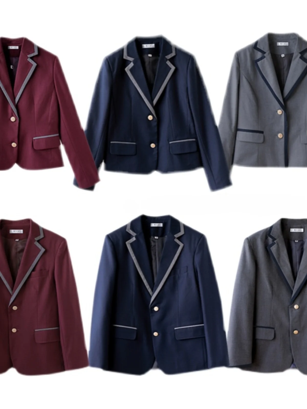 Korean Style Student Uniform Jacket British College Wind Outerwear Top Couple Clothes Passport Photo Costume Class Uniform