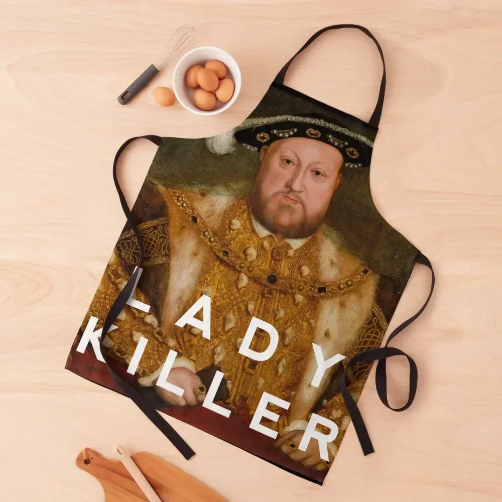 

Henry the VIII - Lady Killer Apron Professional Barber Salon Kitchen Kawaii Accessories Apron