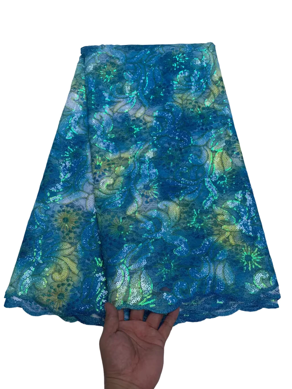 

Новый разноцветный дизайн с блестками, африканская кружевная ткань, высококачественная ткань для шитья нигерийского свадебного платья, французские тюлевые материалы