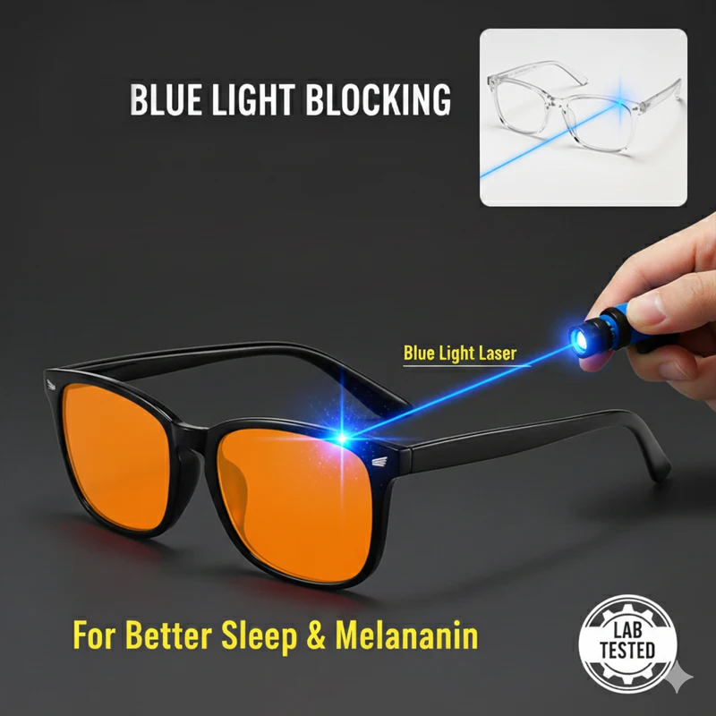 

Anti Blue Light Sleep Glasses Men Women 2025 Luxury Brand Computer Gaming Read Red Lens Filter Eyeglasses UV400 Protection Shade