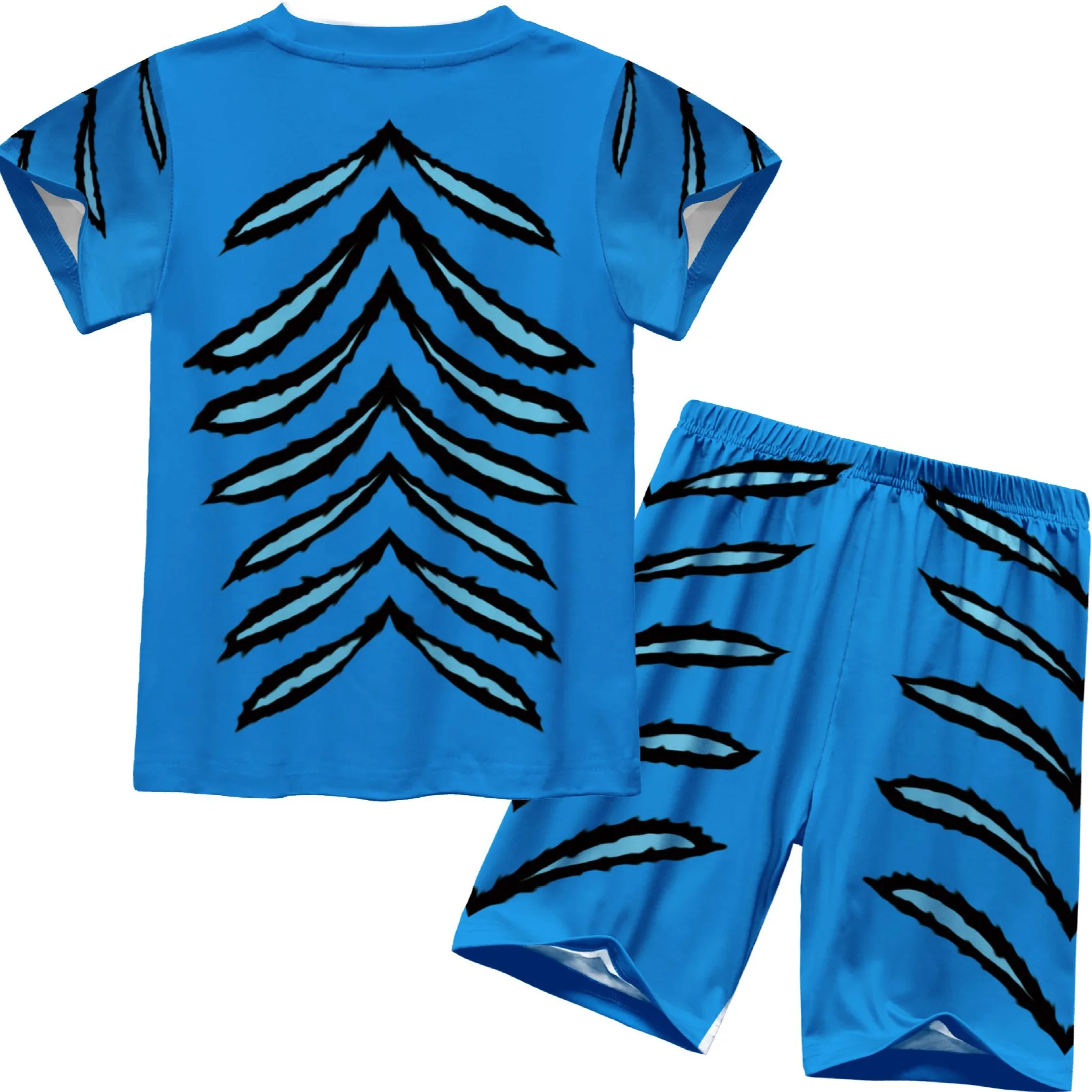 K Pop Demon Hunters Costume Kids Kawaii Tiger Anime Figures Boys Girls Print T Shirt Shorts Coats Cartoon Clothing Birthday Gift