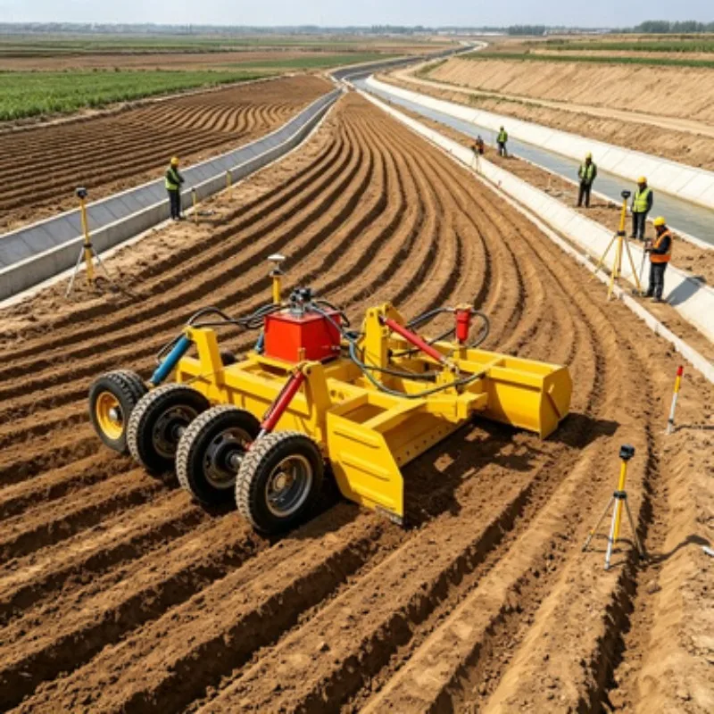 Factory Direct Laser Land Leveler Agricultural Grader Tractor Tow Behind Soil Preparation Machine for Farming
