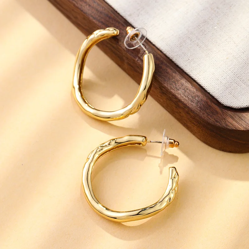

European and American Fashion Individually Cold Style Solid Ring Earrings