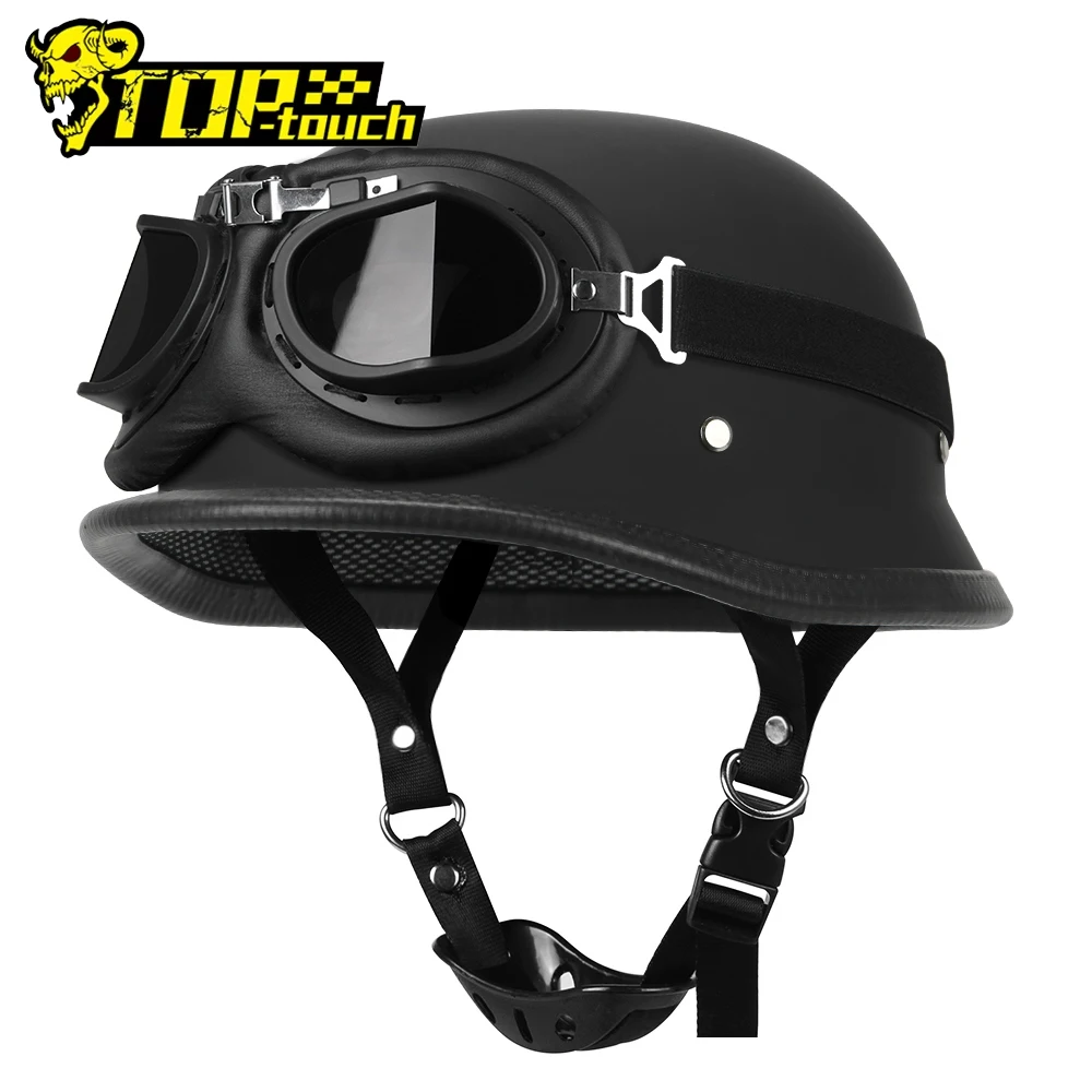 

Мотоциклетный полушлем с сертификацией DOT, защита от падений и солнца, винтажный стиль, модный мотошлем для безопасной езды, размеры S-2XL