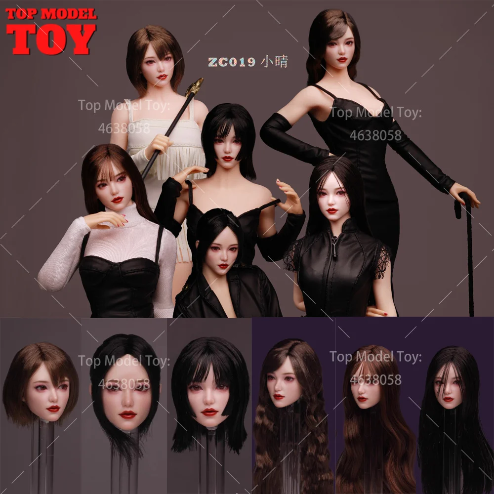 

Z6TOYS ZC019 1/6 Asian Beauty Xiaoqing с подвижными глазами, скульптура головы из ПВХ, модель подходит для 12 дюймов TBL, женская фигурка солдата, куклы для тела