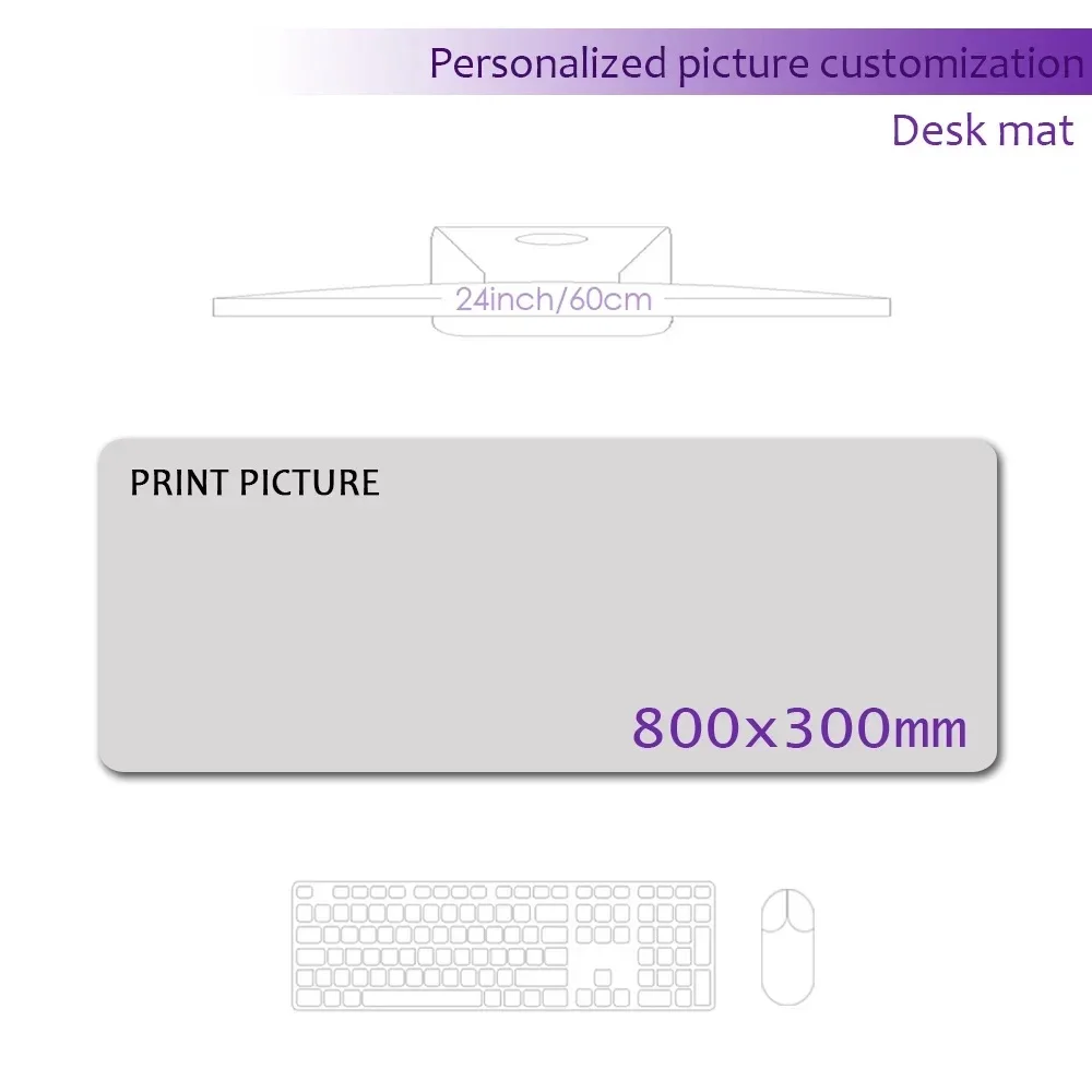 Office Shortcuts Mouse Pad Large Extended 800x300mm Keyboard Mousepad For Excel Word Powerpoint Gaming Desk Mat Stitched Edge