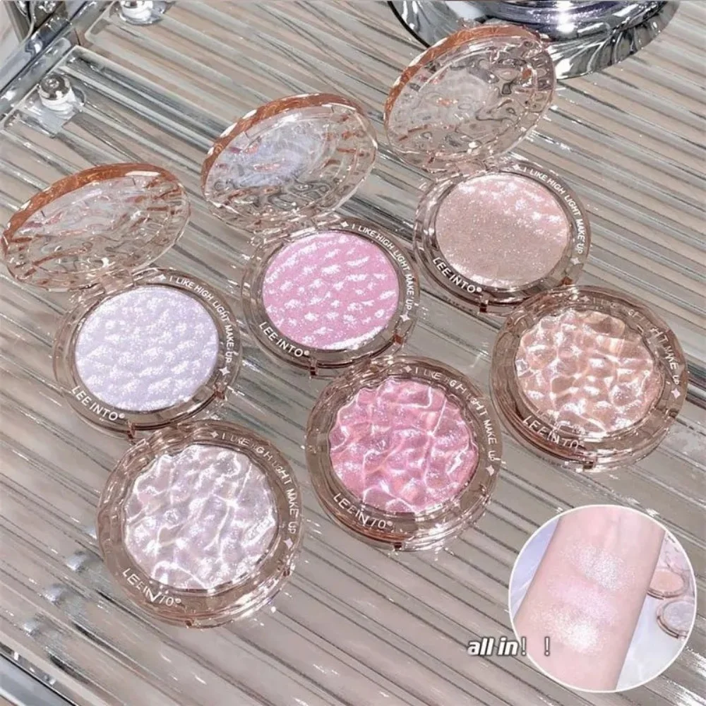 Girl Blush Powder High Gloss Powder Gloss Glitter Pearl Fine Flash Highlight Contour Palette Natural Gloss Contour Lasting Light