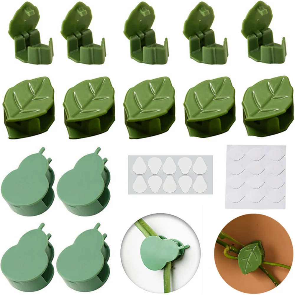 10/20/50Pcs Invisible Plant Climbing Wall Fixture Rattan Vine Bracket Fixed Buckle Leaf Clips Traction Holder Garden