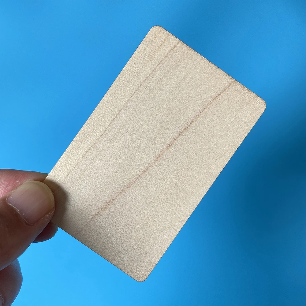 Wood NFC Ntag213 144Bytes  RFID Beech Blank Digital Business Card DIY Crafts Laser Engraving New Materials