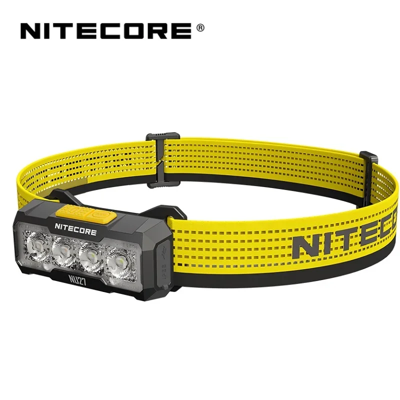 NITECORE NU27 600 Lumens USB-C Rechargeable Ultra Lightweight Multiple Color Temperatures Outdoor Headlamp