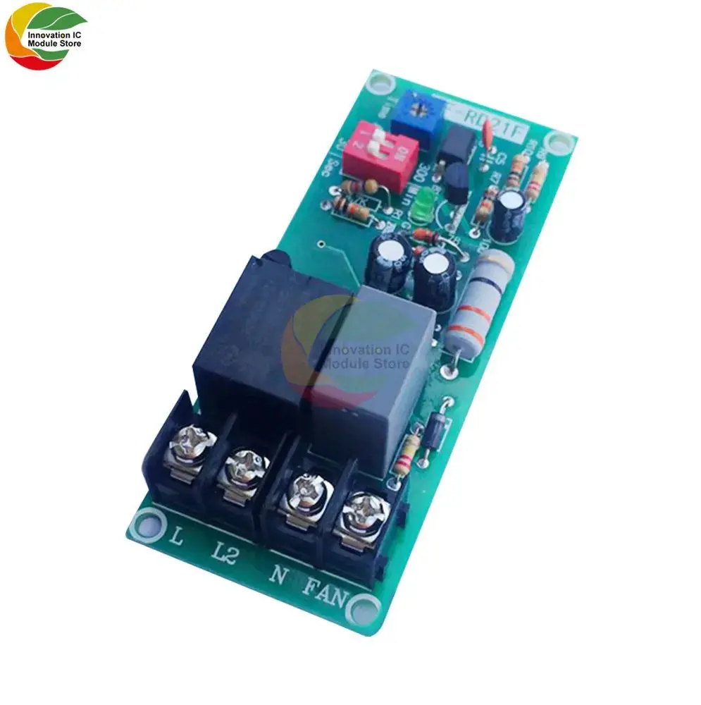 AC100V-220V Adjustable Timer Control Relay Module Turn Off Delay Switch Board For Exhaust Fan Delayed Fan Shutdown Relay Module