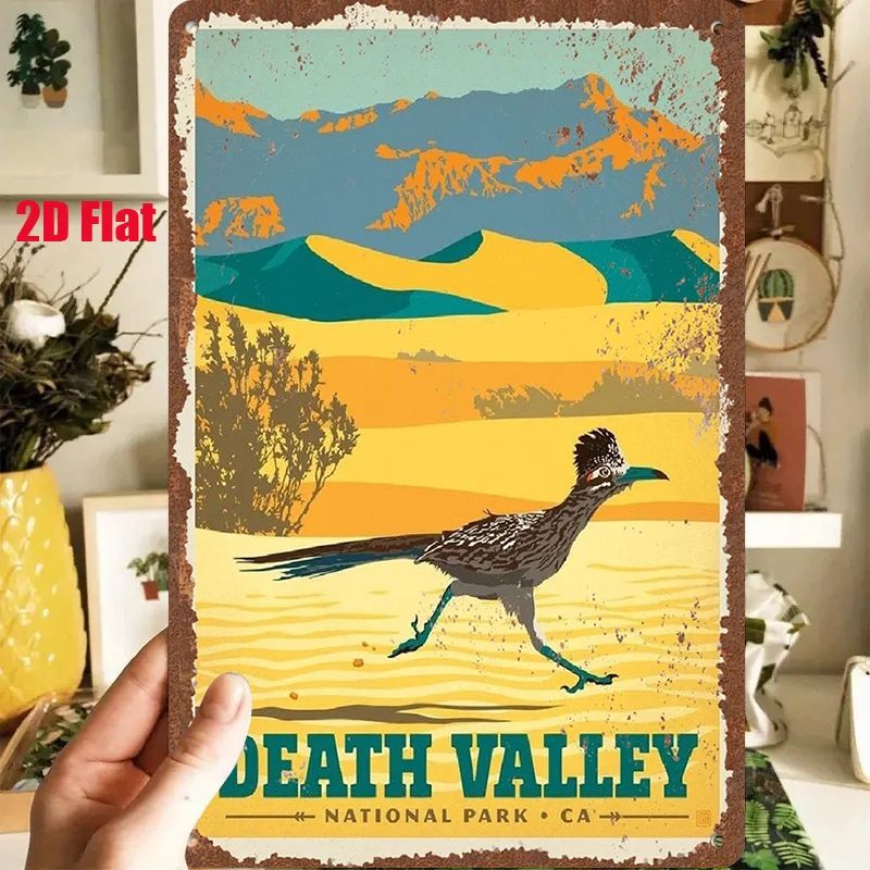 2D Flat - 1pc 2D[Flat] Metal Sign Retro Tin Painting 