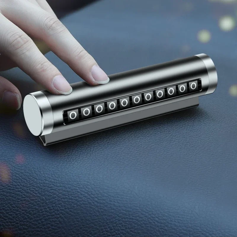 

Creative Aluminum Alloy Parking Number Signs, Rolling Metal Temporary Parking Signs, Automotive Decor Ornaments,Sun Protection