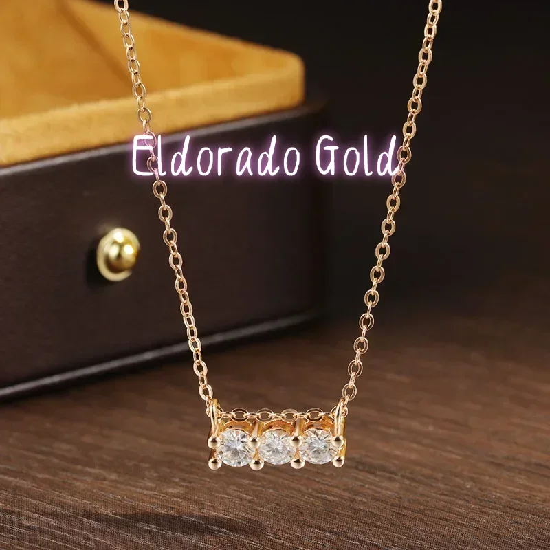 

Eldorado Gold New D VVS1 Moissanite Pandent Necklaces for Woman GRA Certified Wedding Fine Jewely 925 Sterling Sliver Rose Gold