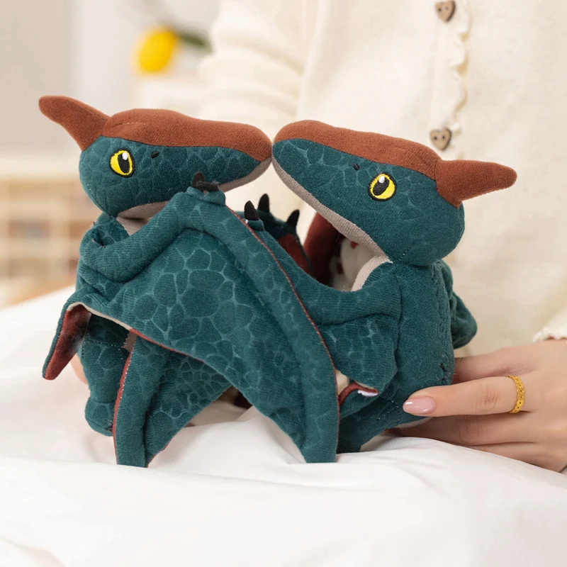 Super coole fliegende Pterosaurier-Plüschtiere, gefüllte 3D-lebensechte Jurassic-Dinosaurier-Puppe, hübscher Desktop-Begleiter, Spielrequisiten – Detail 11