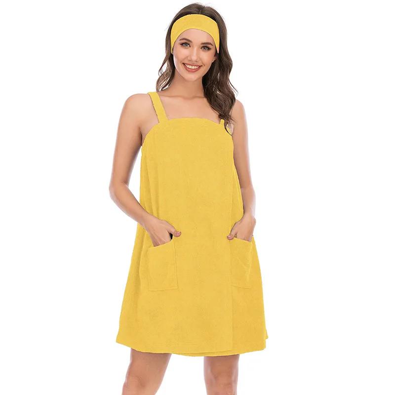 Bathrobe Sexy Sling Gauze Bath Skirt Massage Stickers Ladies Bath Towel Bathrobe Beauty Salon