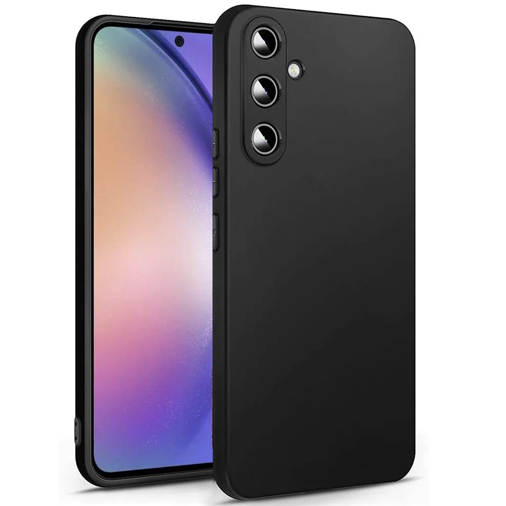 

case for samsung galaxy a54 5g, a54 black cover samsung a 54 soft liquid tpu phone cases samsung a54 5g case