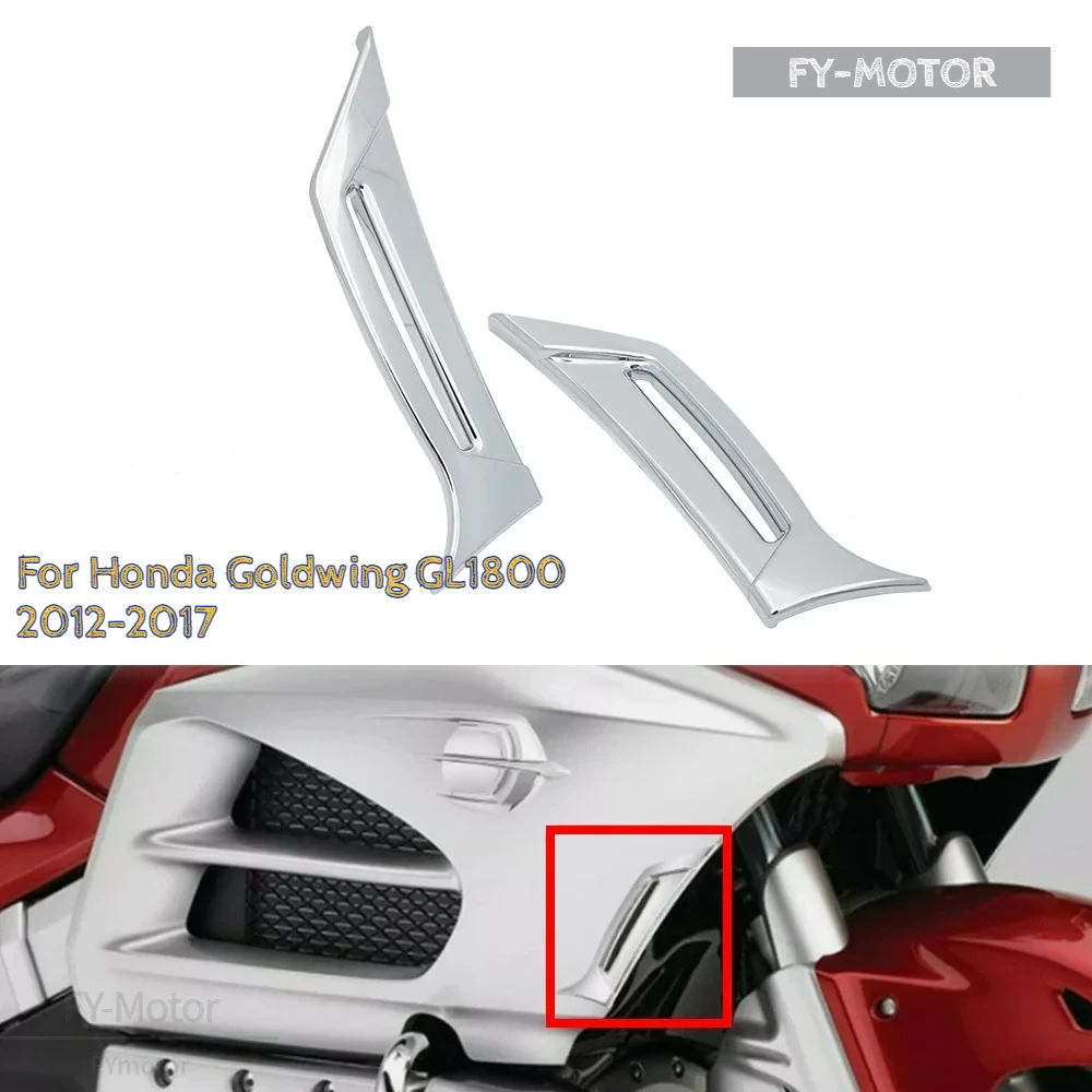 Motorcycle Chrome Fairing Intake Scoop Audio Cover For Honda Goldwing GL1800 2012-2017