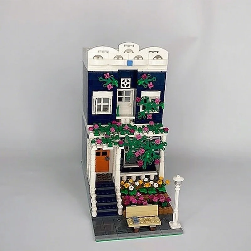 770 قطعة MOC اللبلاب شرفة منزل وحدات نموذج اللبنات هدية الكريسماس العمارة اللعب DIY بها بنفسك فكرة الإبداعية التعليم الاطفال #4