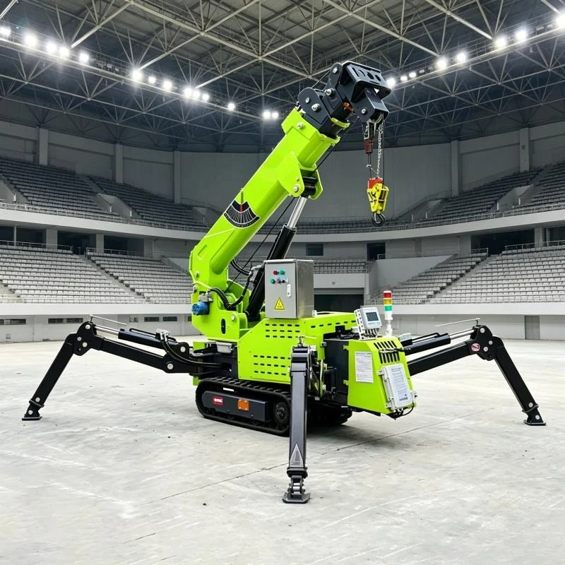 Compact Crawler Spider Crane 3/5/6/8/12Ton with Diesel Engine and Rubber Track for Rough Terrain Operations