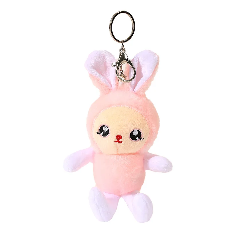 18-19cm 40pcs Wholesale Cute Little Rabbit Kindergarten Children Plush Keychain Toy Pendant Gift Activity