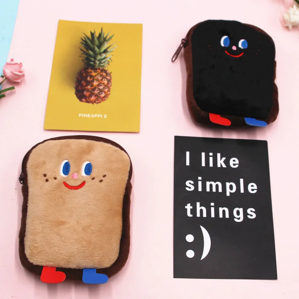 กระเป๋าสตางค์ผู้หญิงแบบนุ่มลายการ์ตูนเกาหลีกระเป๋าเก็บผ้าอนามัยผ้าฝ้ายของจิปาถะกระเป๋าเก็บน่ารักสำหรับนักเรียนกระเป๋าสตางค์ขนาดเล็ก