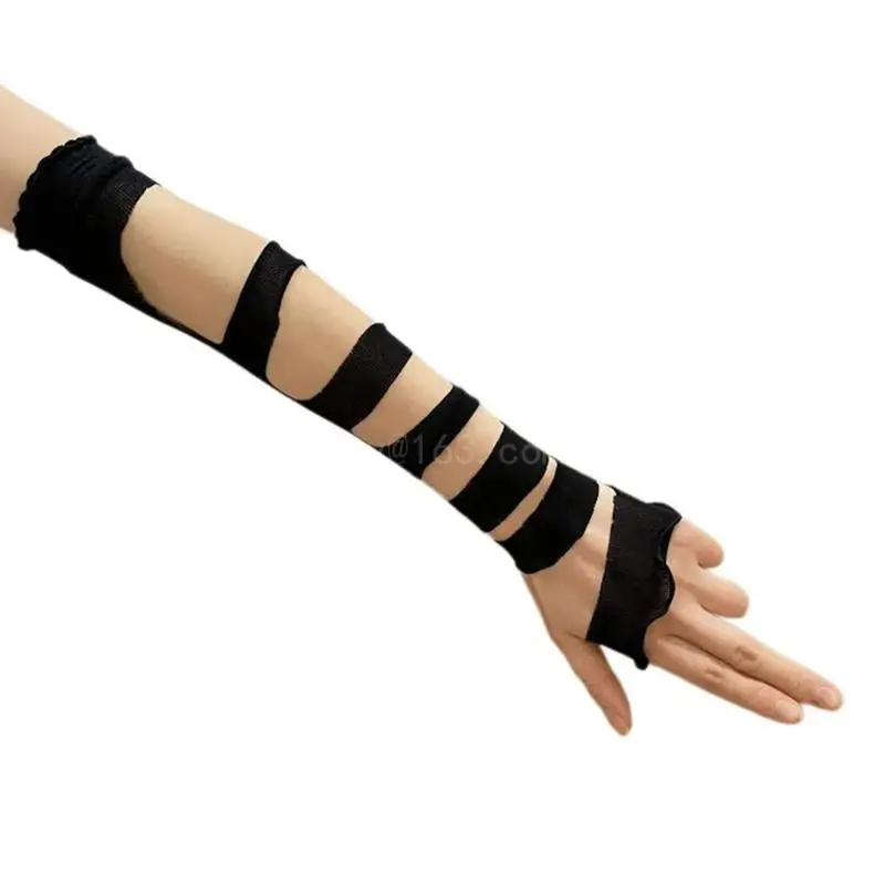 Subcultures Arm Sleeves Animes Costume Fingerless Arm Gloves Nightclub Dress Up