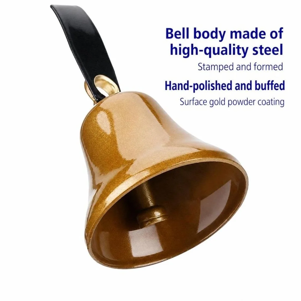 Brass Hanging Door Bell Loud Sound Curved Metal Support Metal Door Bell Hanging Design Clear Tone Wall Mount Shop Bell