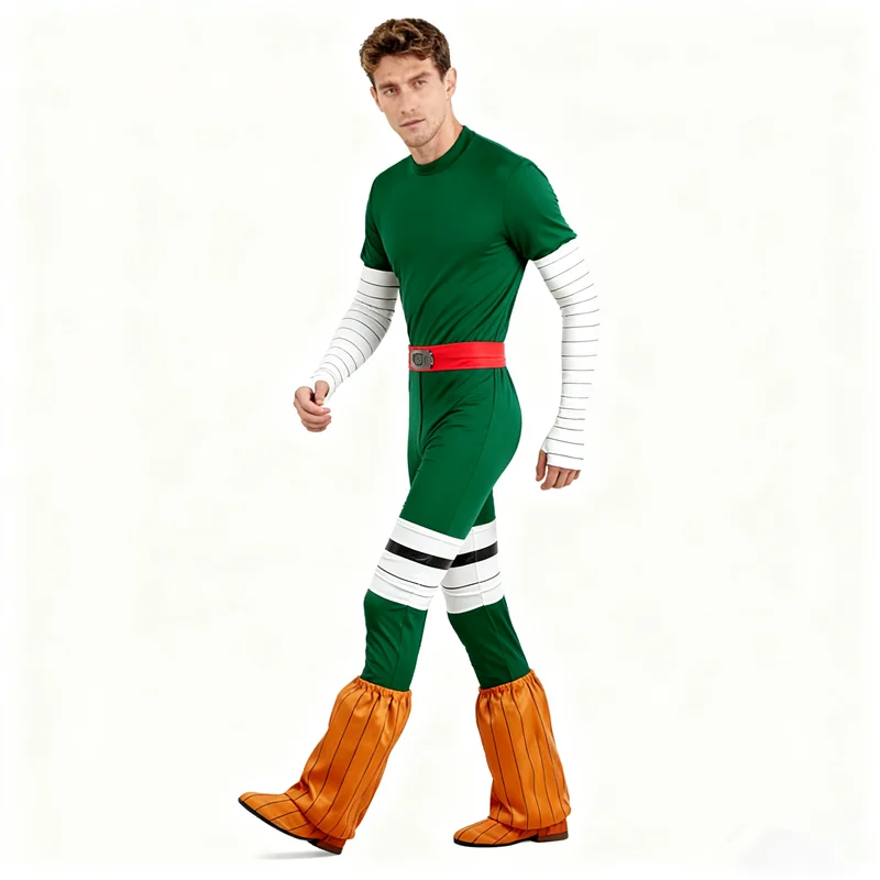 مجموعة أزياء أنيمي روك لي التأثيرية مجموعة بذلة الهالوين كرنفال مجموعة أداء الحفلات أزياء الهالوين للنساء والرجال