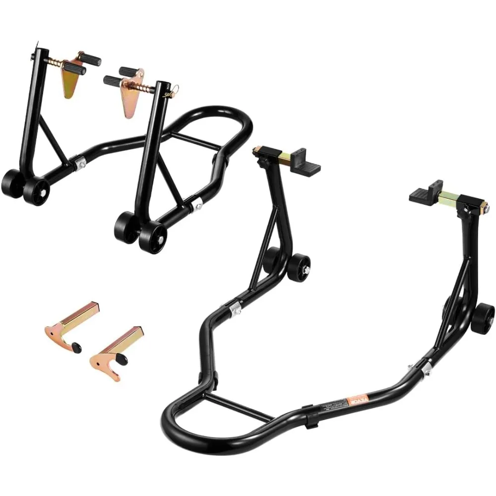 

Комплект подъемных стендов для мотоциклов – передний двойной стенд для передней вилки и задний стенд для маятникового рычага (U/L) грузоподъемностью 1100 фунтов для Yamaha, Honda, Kawasaki, Suzuki