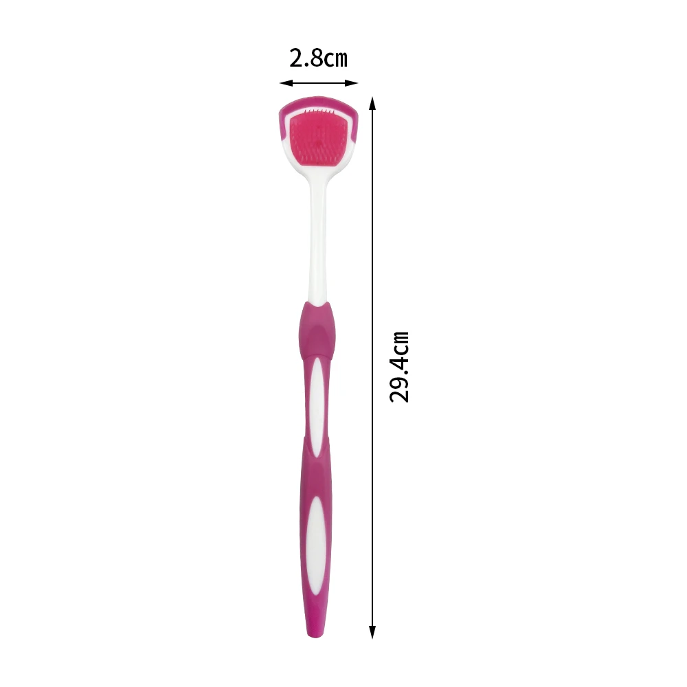 Limpiador de lengua de silicona reutilizable para adultos y niños, 2 piezas, cepillo raspador de lengua, lavable, Herramientas de limpieza de