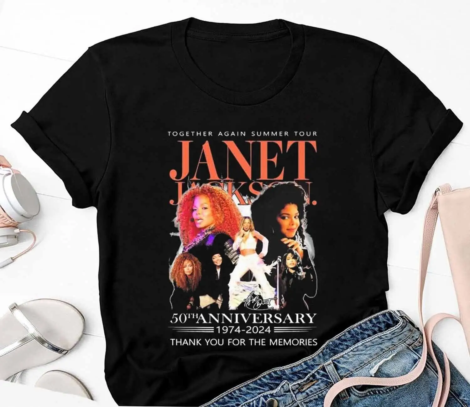 

Janet Jackson 50Th Anniversary 1974 – 2024 Together Again Summer Tour T-Shirt