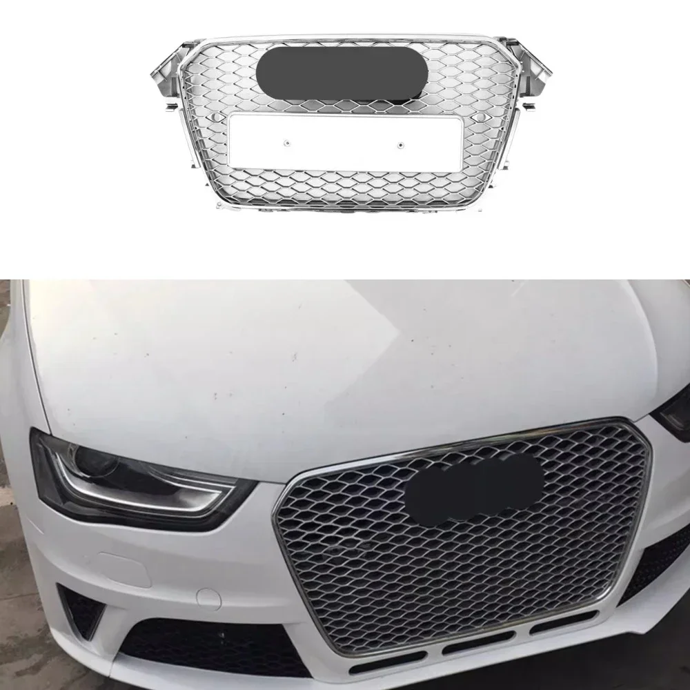 

For RS4 Grill Racing Grills Front Hood Grille Car Front Bumper Grill Center Grille for A4/S4 B8.5 2013-2016