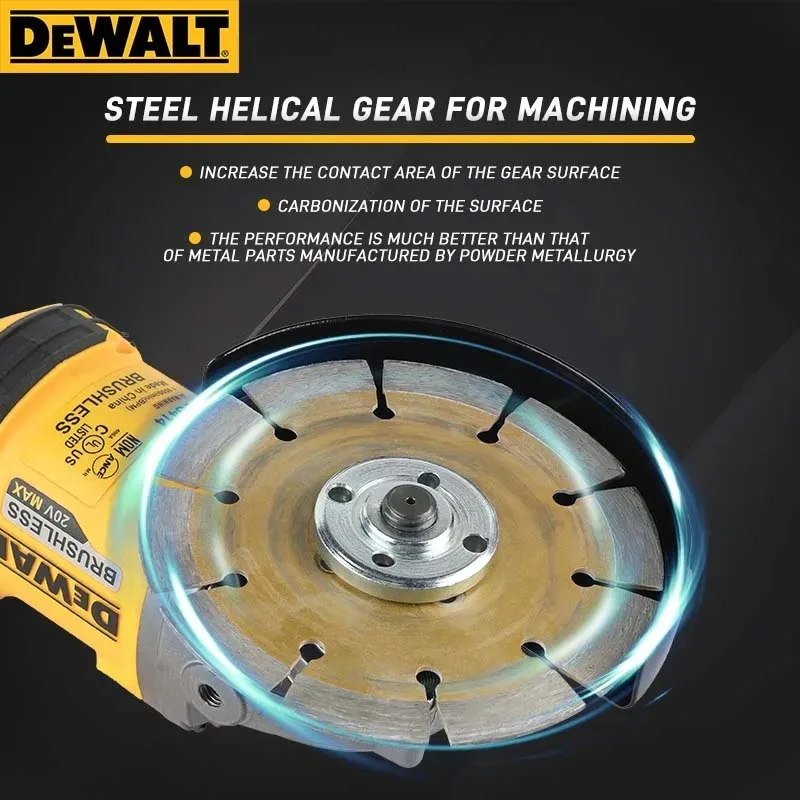 DEWALT 20V MAX * طاحونة زاوية، مفتاح مجداف، DCG416B 125 مم طاحونة زاوية لاسلكية بدون فرش 9000 دورة في الدقيقة قطع تعمل ببطارية ليثيوم