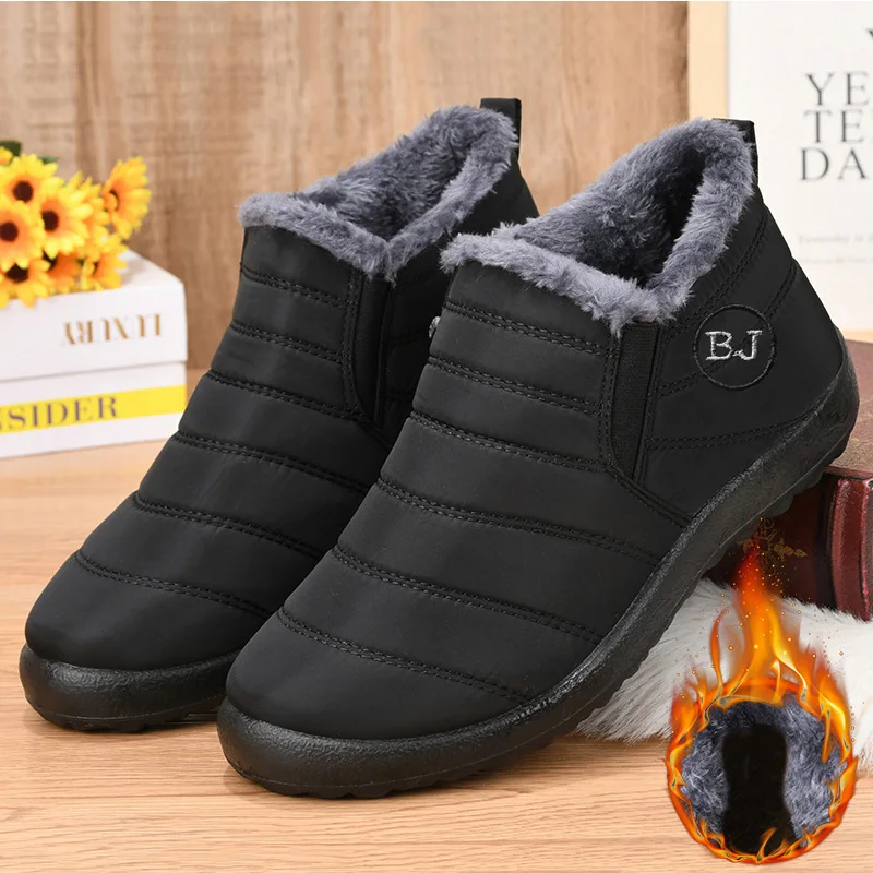 Boots Men Snow Men\'s Boots Plush Men\'s Winter Shoes Plus Size Men Shoe Platform Mens Shoes Breathable Footwear Fur Shoes