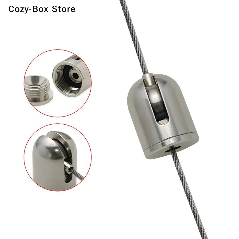 [ZY]0.5/1mm Retractable Rope, Steel Wire Rope Hanging Picture Stainless Steel Acrylic/Billboard Fixture Hanging Sling[ZY]