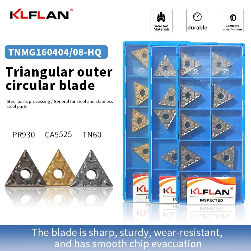 Japanese Groove Type Triangular CNC Inserts TNMG160404-HQ TNMG160408-HQ Grade TN60 For Cast Iron Grade PR930 For Stainless Steel