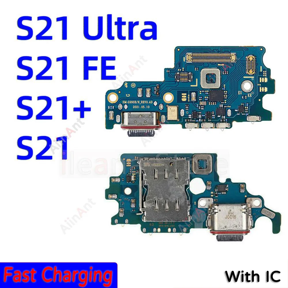 

Aiinant USB Port Charger Board Dock Connector Charging Flex Cable For Samsung Galaxy S21 Ultra Plus + S21FE G991U G996U G998U