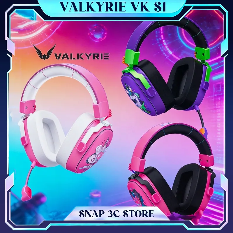 

VALKYRIE VK S1 Gaming Headset Wireless Triple-Mode Detachable Microphone 15ms Low Latency Esports Chip Gamer Headphones for CS2