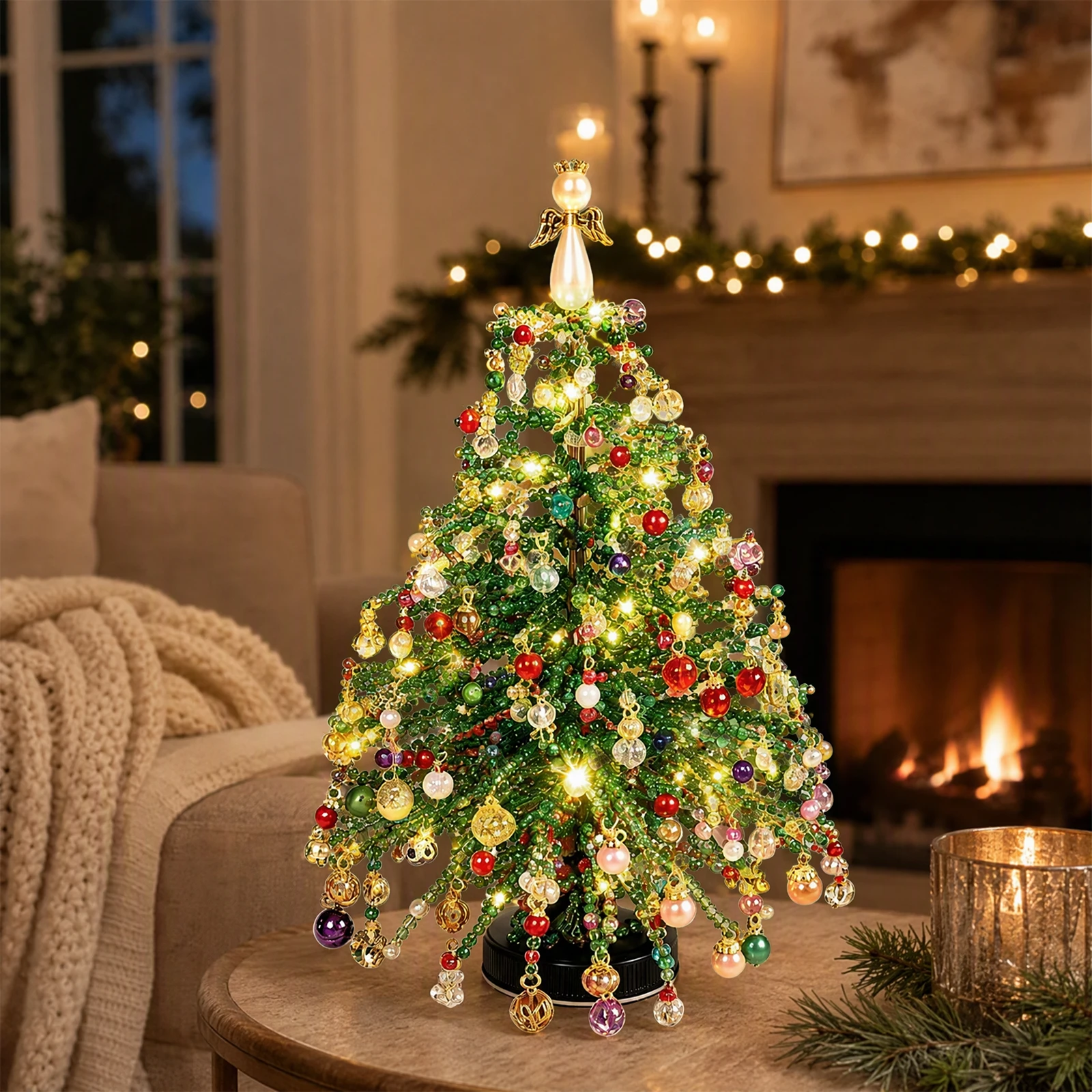 DIY Bead Christmas Tree Kit Gl - Lighting Tree Decor recension och pris