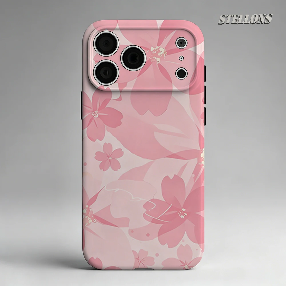 

Soft Pink Cherry Blossom Phone Case For Magnetic Phone Case for IPhone 17 16 15 14 Pro Max Plus Single Double-layer tough Case