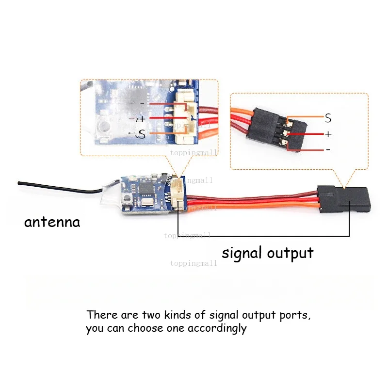 MC SBUS ミニレシーバー 2.4 グラムリモコン Microzone MC6C 7C 8B 10 FPV ドローン送信機と互換性あり
