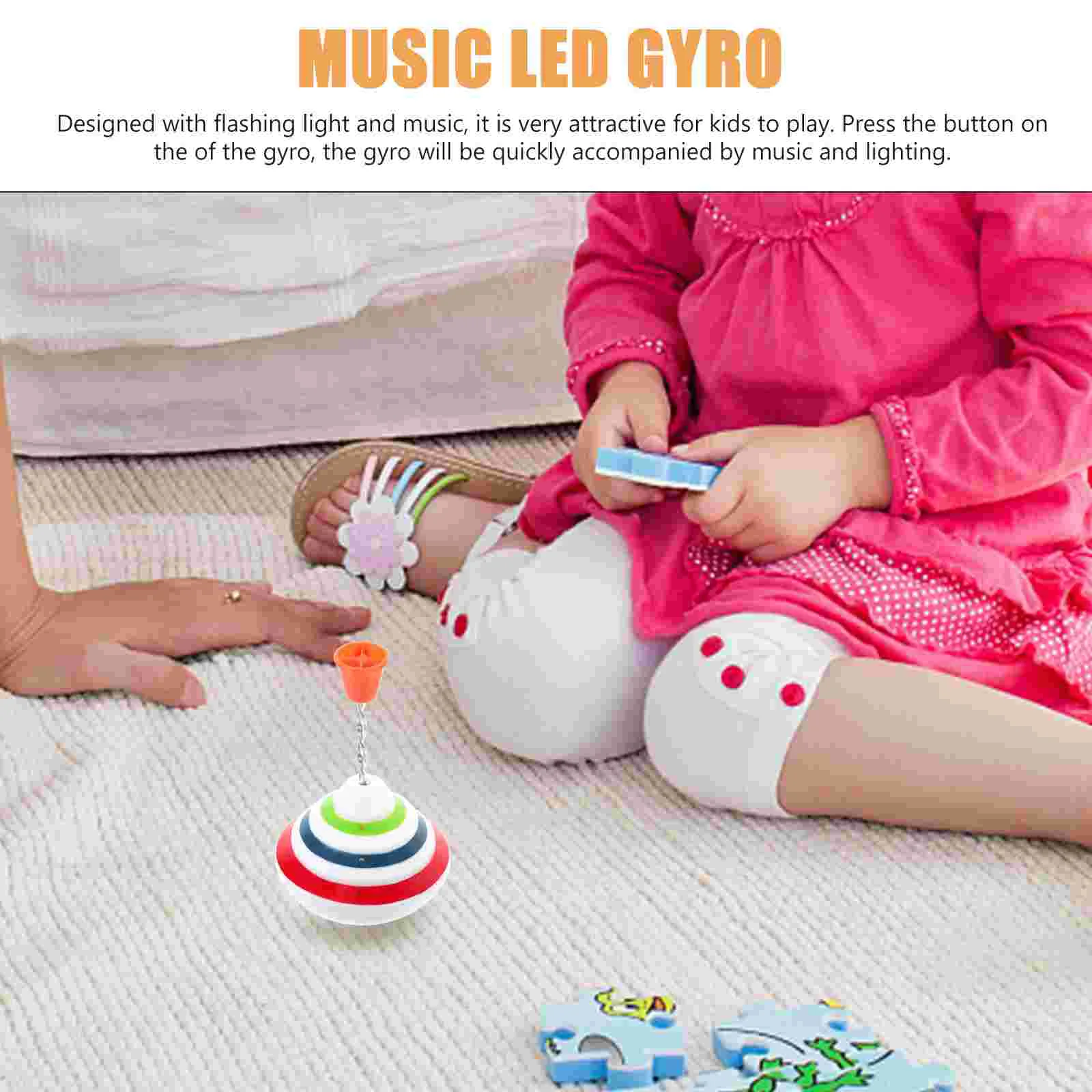 Lustige Musik Gyro Spielzeug Spielzeug Flash LED Gyro Gyrator für Kinder Kinder Spielen Kinder LED Gyro Spiel