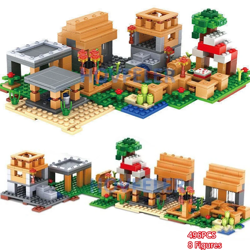 The Villages House Action Building Blocks Pigs Alex Zombie Model Sets Bricks Toys for Children Gifts Kids Kits