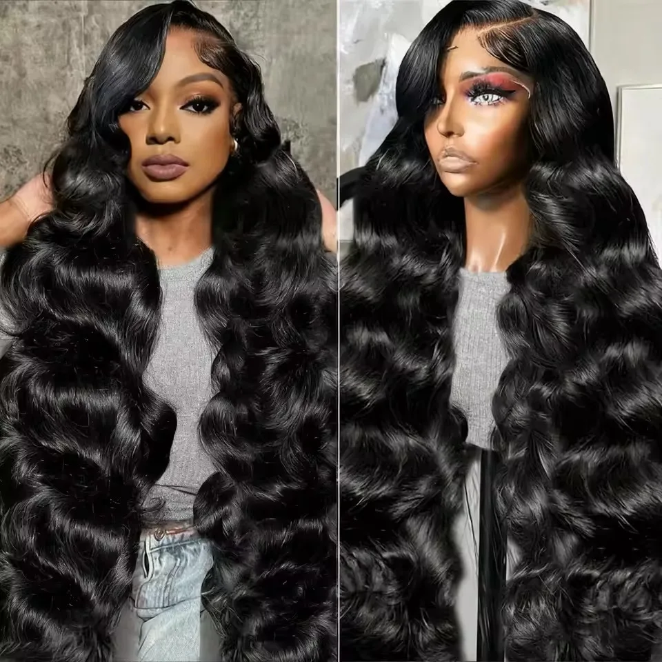 40 Inch Body Wave 13x6 Hd Transparent Lace Frontal Wig Human Hair Brazilian Pre Plucked Lace Wigs For Women 13x4 Lace Front Wig