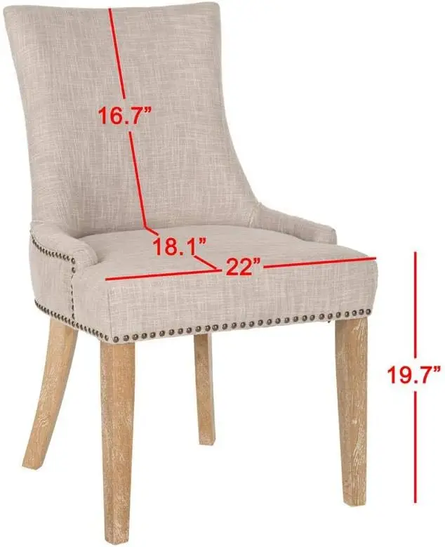 Safavieh Mercer Collection Lester kursi makan, abu-abu, Set 2