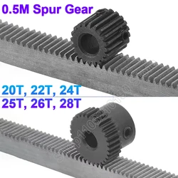 1Pc 0.5 Modulus Pinion Gears 0.5M 20T 22T 24T 25T 26T 28T Bore 4 5 6 6.35mm Spur Gear Convex Gear Transmission Motor Accessories