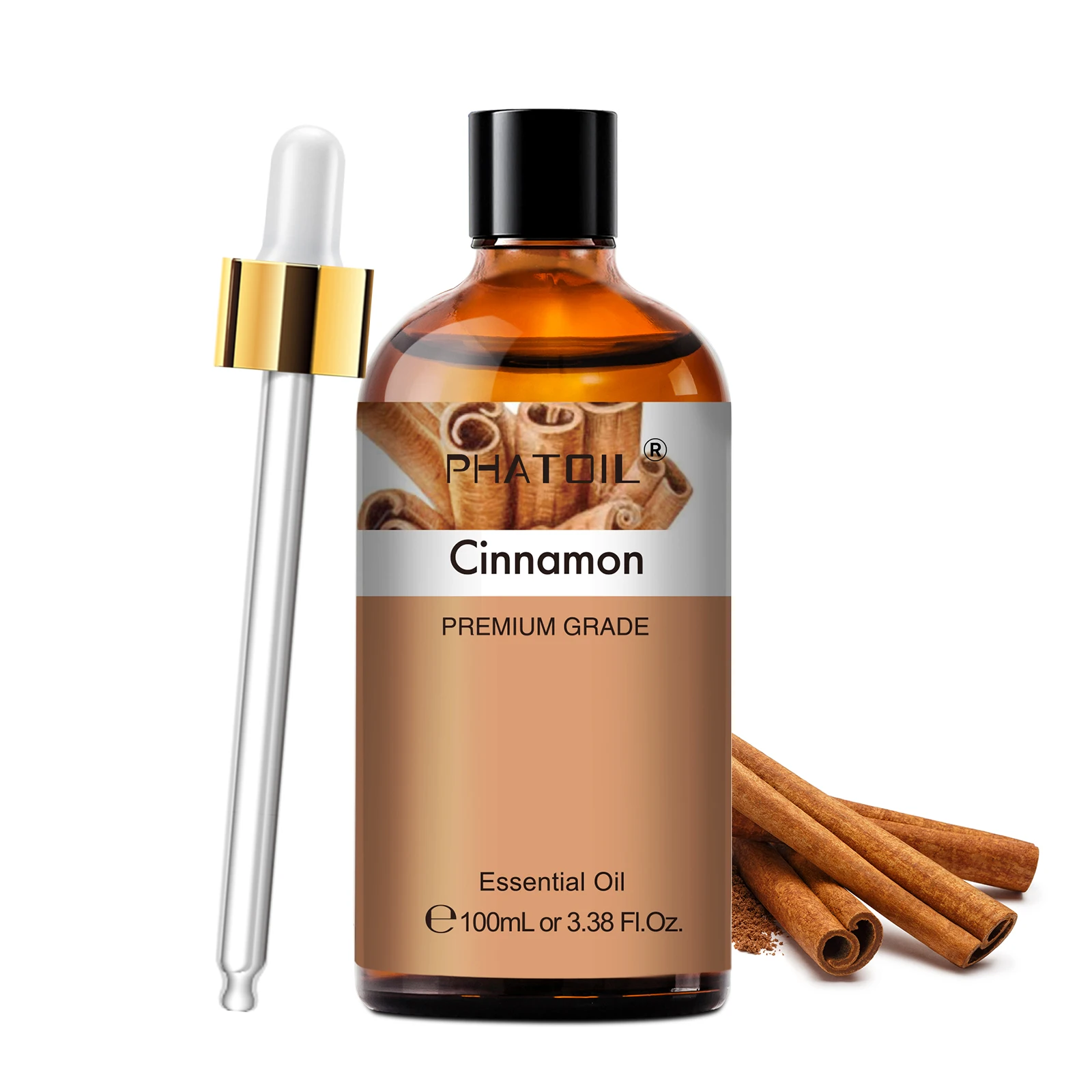 PHATOIL Premium ätherische Öle, 100 ml, Zimt, Rosmarin, Grapefruit, Ingwer, reines ätherisches Aromatherapie-Öl für Diffusor, DIY-Seife – Detail 6