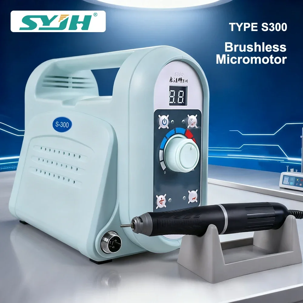 

SYJH 60000 об/мин S300 Блок управления Стоматологический бесщеточный микромотор с ручным/ножной педалью Полировка Шлифовальное стоматологическое лабораторное оборудование